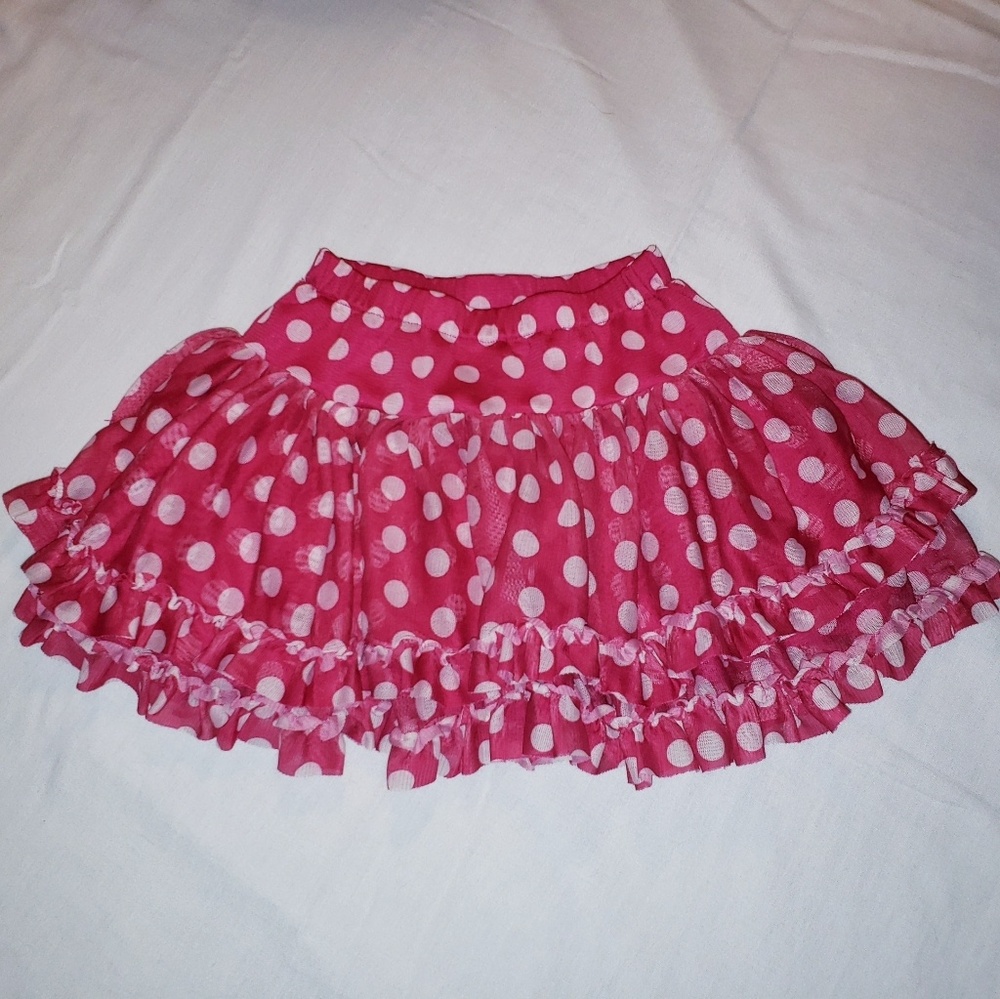 Toddler polka dot poof skirt